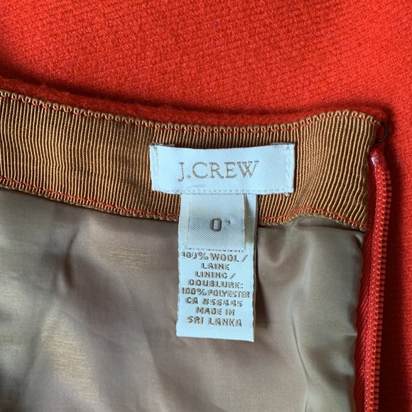 J.Crew No. 2 Pencil Skirt Wool - Orange Size 0 - Picture 5 of 8
